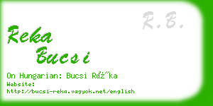 reka bucsi business card